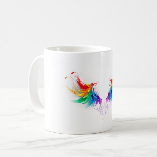 Mug Ailes fluffy arc-en-ciel (Devant gauche)