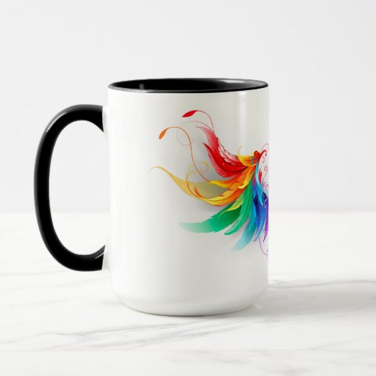 Mug Ailes fluffy arc-en-ciel (Gauche)
