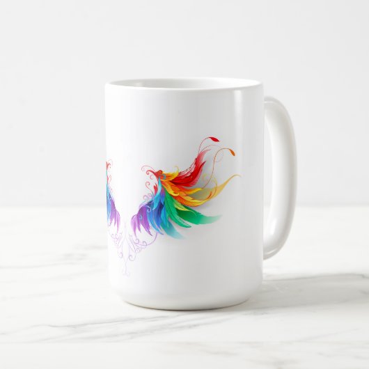 Mug Ailes fluffy arc-en-ciel (Devant droit)