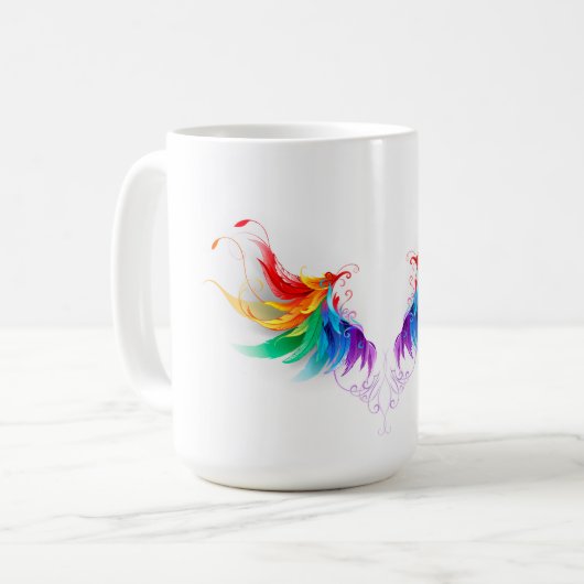 Mug Ailes fluffy arc-en-ciel (Devant gauche)