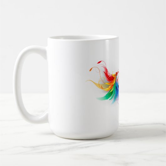 Mug Ailes fluffy arc-en-ciel (Gauche)