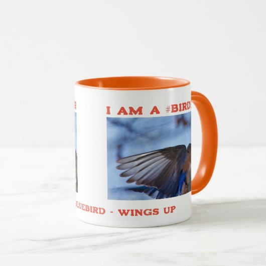 Mug Ailes vers l'Est Oiseau de bleuet (Devant droit)