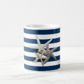 Mug Aimable Starfish, Bleu Marine Bleu Bandes Personna (Centre)