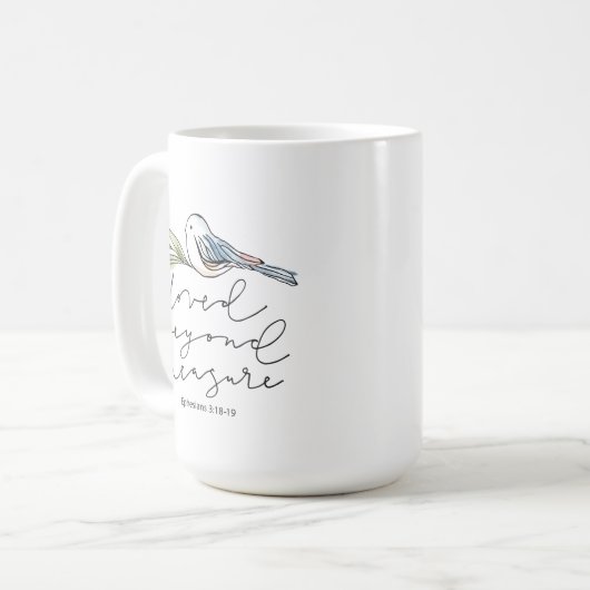 Mug - Aimé au-delà de la mesure (Écriture) (Devant gauche)