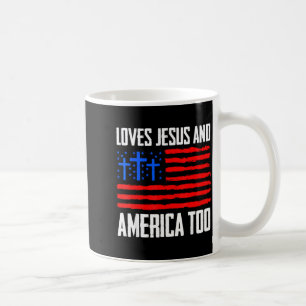 Mug Aime Jésus et l'Amérique aussi 4 juilletAime Jésus