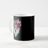 Mug Aime loups visage loup, T-shirt (Devant gauche)