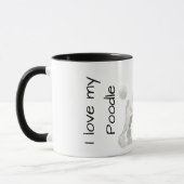 Mug Aime mon caniche (blanc) (Gauche)