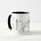 Mug Aime mon caniche (blanc) (Devant gauche)