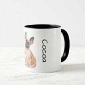 Mug Aime mon Frenchie (marron) (Devant droit)