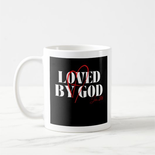 Mug Aimé par Dieu - Jean 3:16 (Gauche)