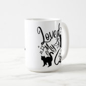 Mug Aimé par mon chat (Devant droit)