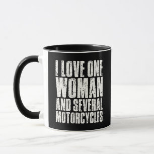 Mug Aime Une Femme Et Plusieurs Motocyclettes Drôle Mo