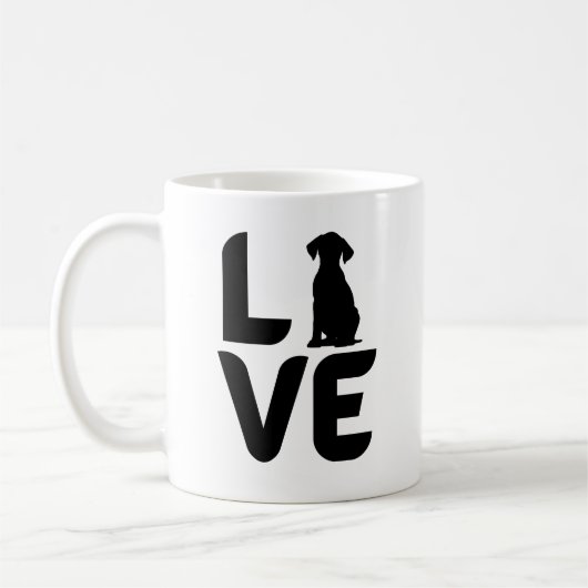 Mug Aimer avec le chien (assis) (Gauche)