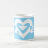Mug Aimer Blanc sur Bleu (Centre)