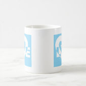 Mug Aimer Blanc sur Bleu (Centre)