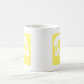 Mug Aimer Blanc sur Jaune (Centre)