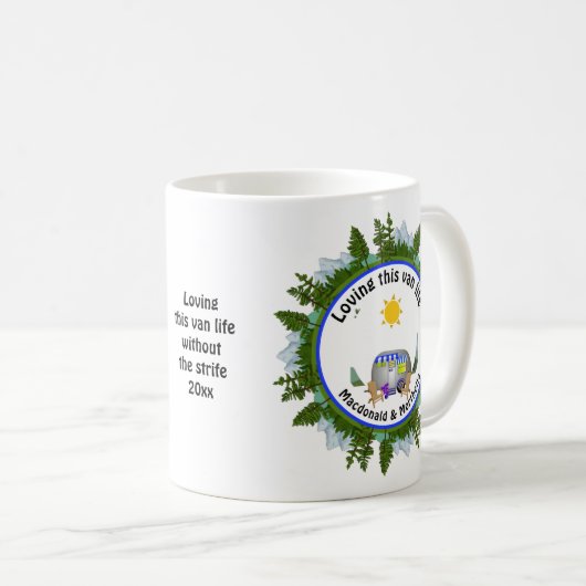 Mug AIMER CETTE VIE VAN CARAVAN Camping CARAVAN Person (Devant droit)