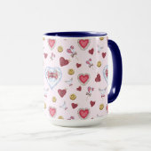 Mug Aimer Coeur coudre aquarelle        (Devant droit)