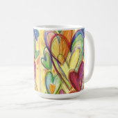 Mug Aimer Coeurs de guérison Art Custom Coffee Cup (Devant droit)