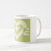 Mug Aimer Deux Tons Sage Vert (Devant droit)