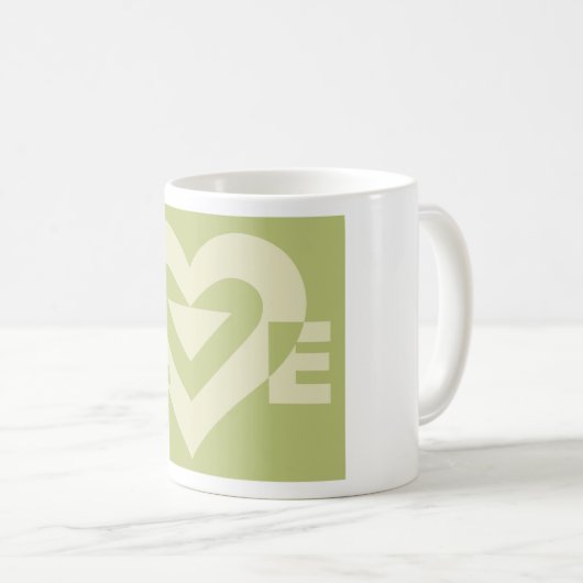 Mug Aimer Deux Tons Sage Vert (Devant droit)
