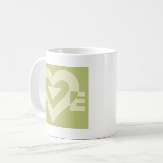 Mug Aimer Deux Tons Sage Vert (Devant gauche)