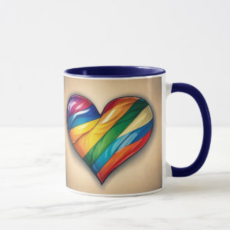 Mug Aimer Gay LGBTQIA+ Coeur