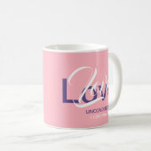 Mug AIMER INCONDITIONNELLEMENT Monogramme Écriture chr (Devant droit)