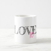 Mug AIMER IT Typographie moderne Artiste noir blanc ro (Centre)