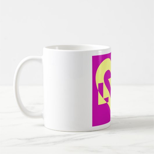 Mug Aimer Jaune sur violet (Gauche)
