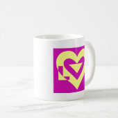 Mug Aimer Jaune sur violet (Devant droit)