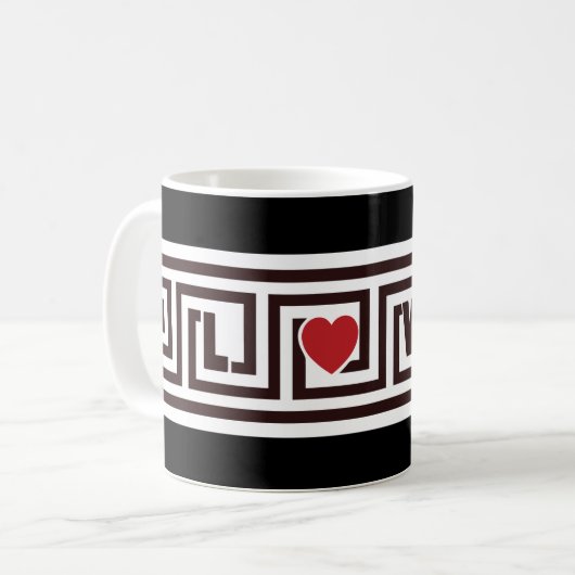 Mug Aimer la clé grecque (Devant gauche)