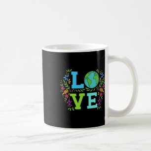Mug Aimer La Terre Sauver La Planète Vintage Floral La