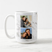 Mug Aimer la vie avec toi - 7 photos en collage Marbre (Gauche)