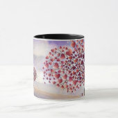 Mug Aimer l'arbre avec les coeurs Aquarelle (Centre)