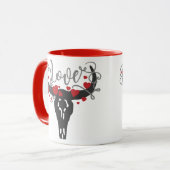 Mug AIMER le coeur du crâne (Devant gauche)