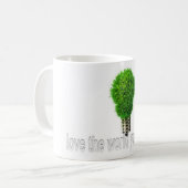 Mug Aimer le monde avec lequel vous êtes (Devant gauche)
