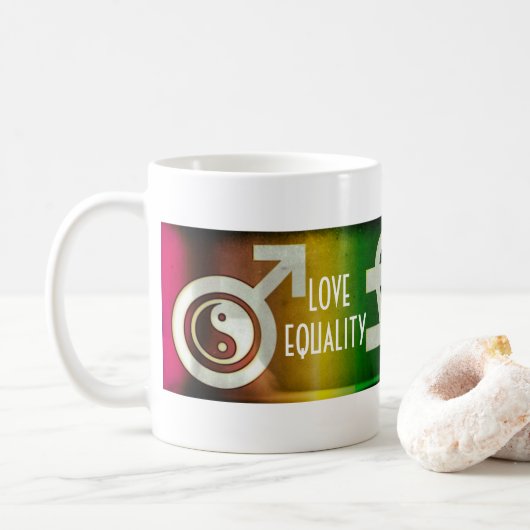 Mug Aimer l'égalité (Avec donut)