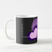 Mug Aimer les coeurs pourpres (Gauche)