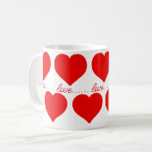 Mug Aimer les coeurs rouges (Devant gauche)