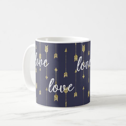 Mug Aimer les flèches violettes (Devant gauche)