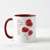 Mug Aimer LES FLEURS DE POPPY tellement je me moque Ci (Gauche)