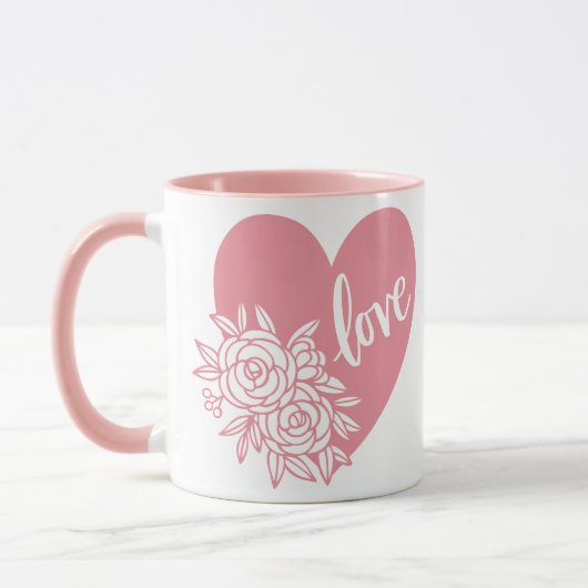 MUG AIMER LES FLEURS DU COEUR (Gauche)