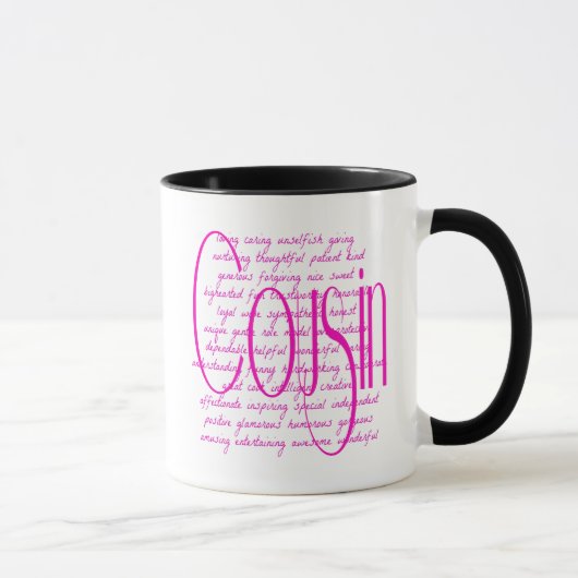 Mug Aimer les mots pour un cousin (Droite)
