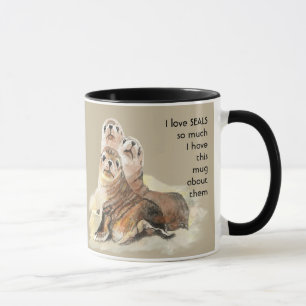 Mug Aimer les phoques tellement que je me moque Citer 