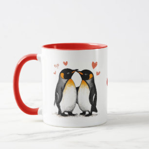 Mug Aimer les pingouins, Girfriend petit ami cadeau, P