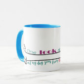 Mug Aimer Mon Dachshund Wiener Chien Funny Mignonne Bl (Devant gauche)