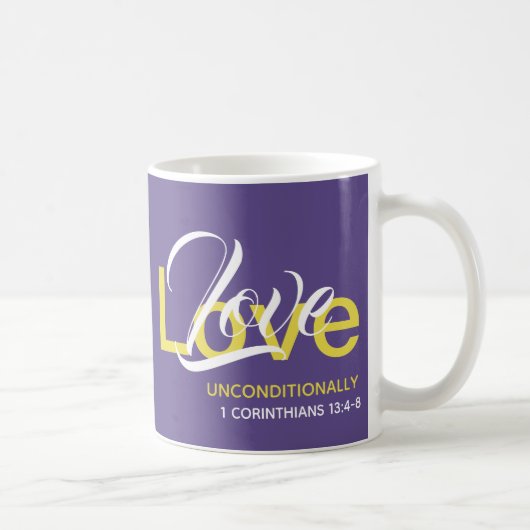 Mug AIMER NON CONDITIONNELLEMENT Monogramme Christian  (Droite)