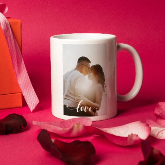Mug Aimer Photo personnalisée Saint Valentin Anniversa