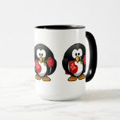 Mug Aimer Pingouin Frappé Avec Cadeaux Valentine (Devant droit)